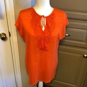 Bobeau cap sleeve blouse